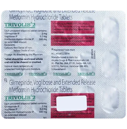 trivolib 2mg tablet 15's